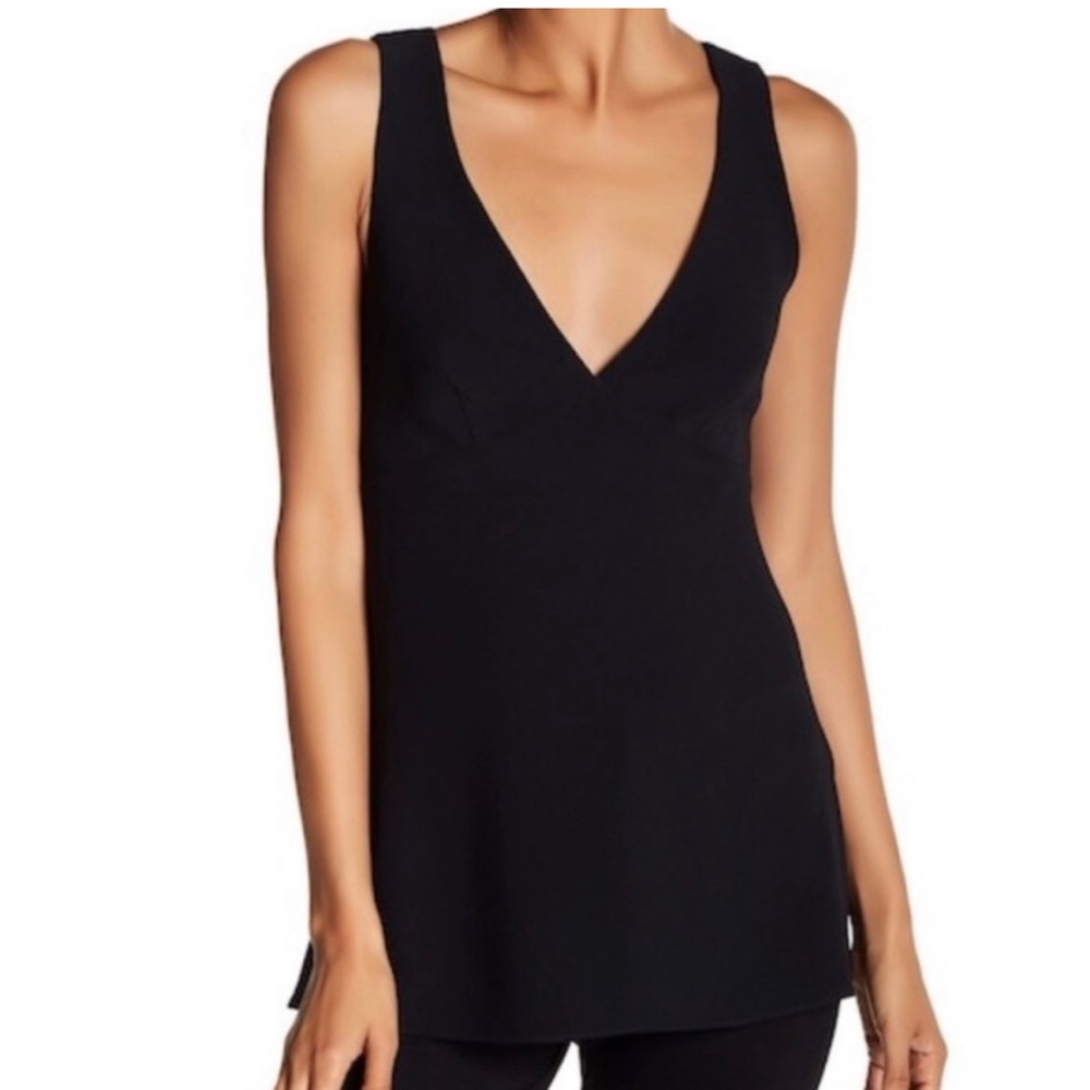 COPY - Black v neck low cut blouse from Theory